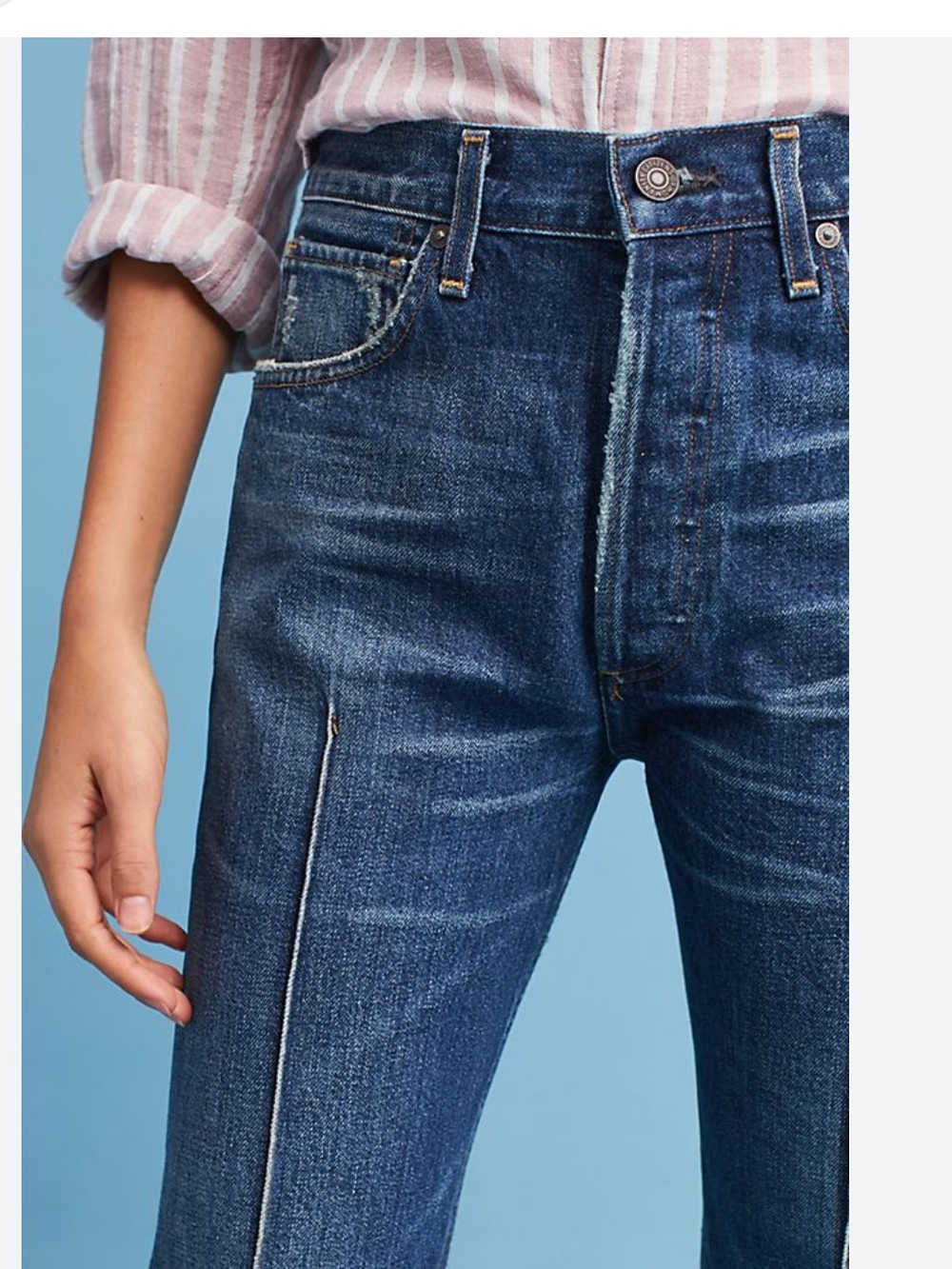 Citizens Of Humanity High-Rise Straight Jeans in Dark Indigo